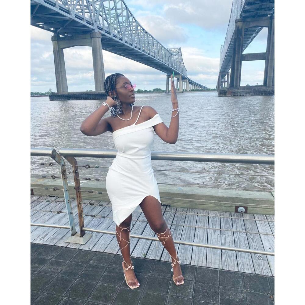 Tristina Midi Dress - White